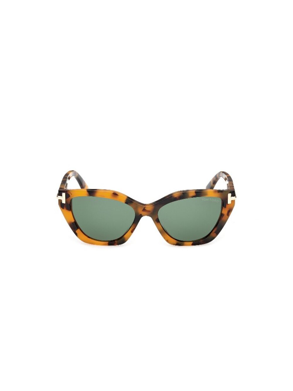 New Tom Ford ICON Women's Sunglasses Havana Green Lens Injected Frame TI0024 55N